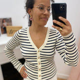 Gilet marinière Moty - Ecru marine - LA PETITE ETOILE