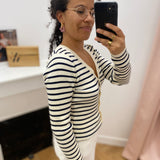 Gilet marinière Moty - Ecru marine - LA PETITE ETOILE