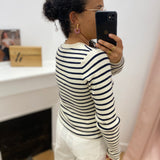 Gilet marinière Moty - Ecru marine - LA PETITE ETOILE