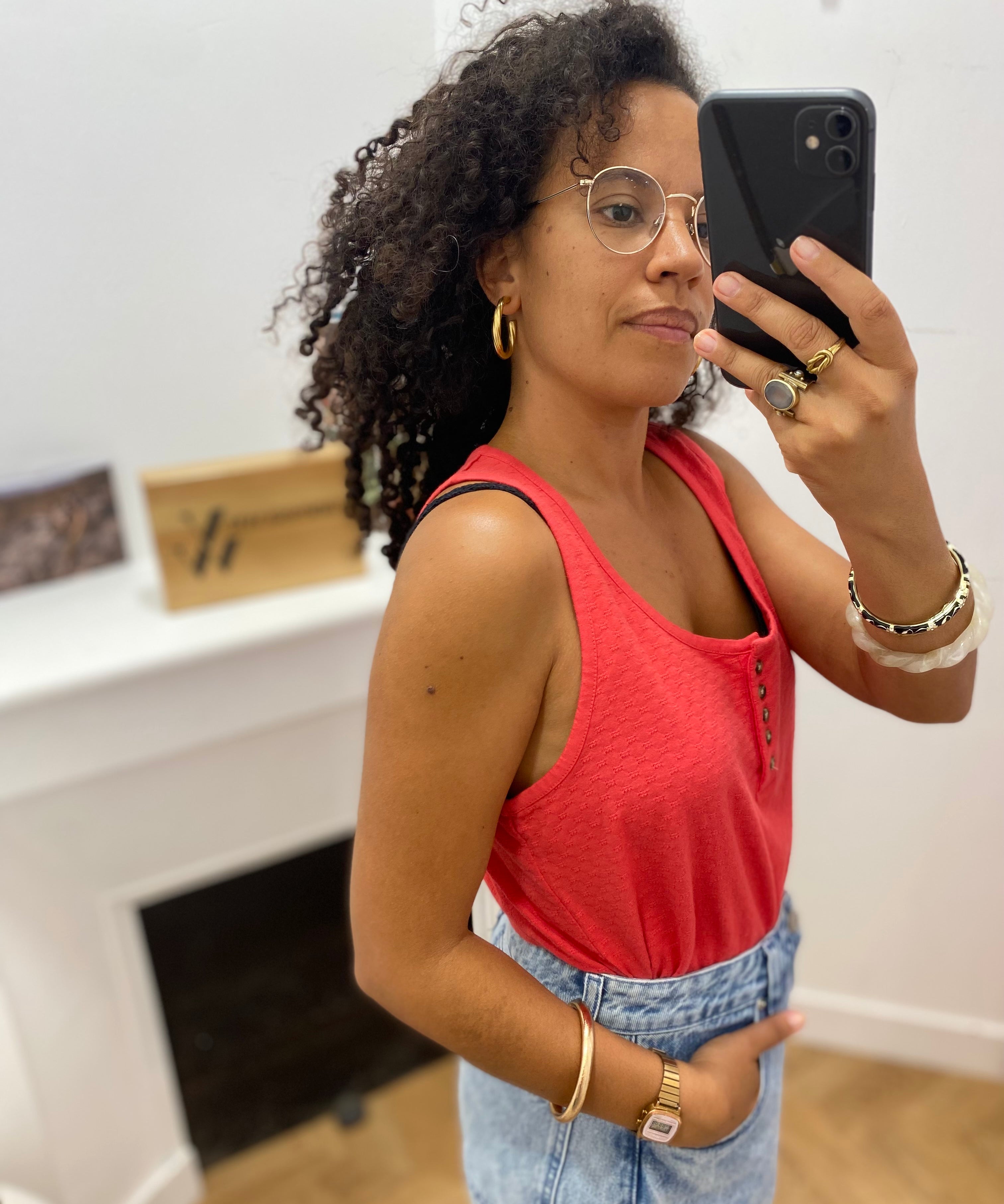 Débardeur en maille Rommydeb - Hibiscus - TBS Femme