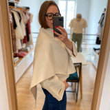 Manteau court double face à écharpe drapée B344005 - Blanc - IKKS WOMEN