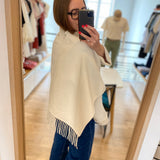 Manteau court double face à écharpe drapée B344005 - Blanc - IKKS WOMEN