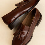 Mocassins à pampilles et franges en cuir Tammy - Châtaigne - BOBBIES FEMME