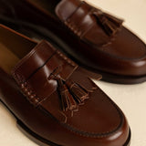 Mocassins à pampilles et franges en cuir Tammy - Châtaigne - BOBBIES FEMME