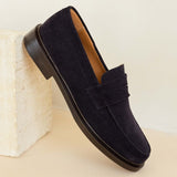 Mocassins en daim Flint - Marine - BOBBIES HOMME
