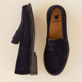 Mocassins en daim Flint - Marine - BOBBIES HOMME