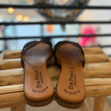 Mules plates en cuir 3053 Serraje - Marron - EVA FRUTOS