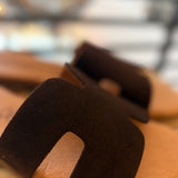 Mules plates en cuir 3053 Serraje - Marron - EVA FRUTOS