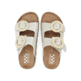 Mules en cuir à brides boucles Sandy - Doré - NO NAME