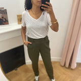 Pantalon croisé slim Objlisa - Ivy Green - OBJECT