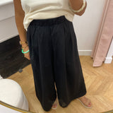 Pantalon jupe culotte fluide - Noir - Lola Espeleta