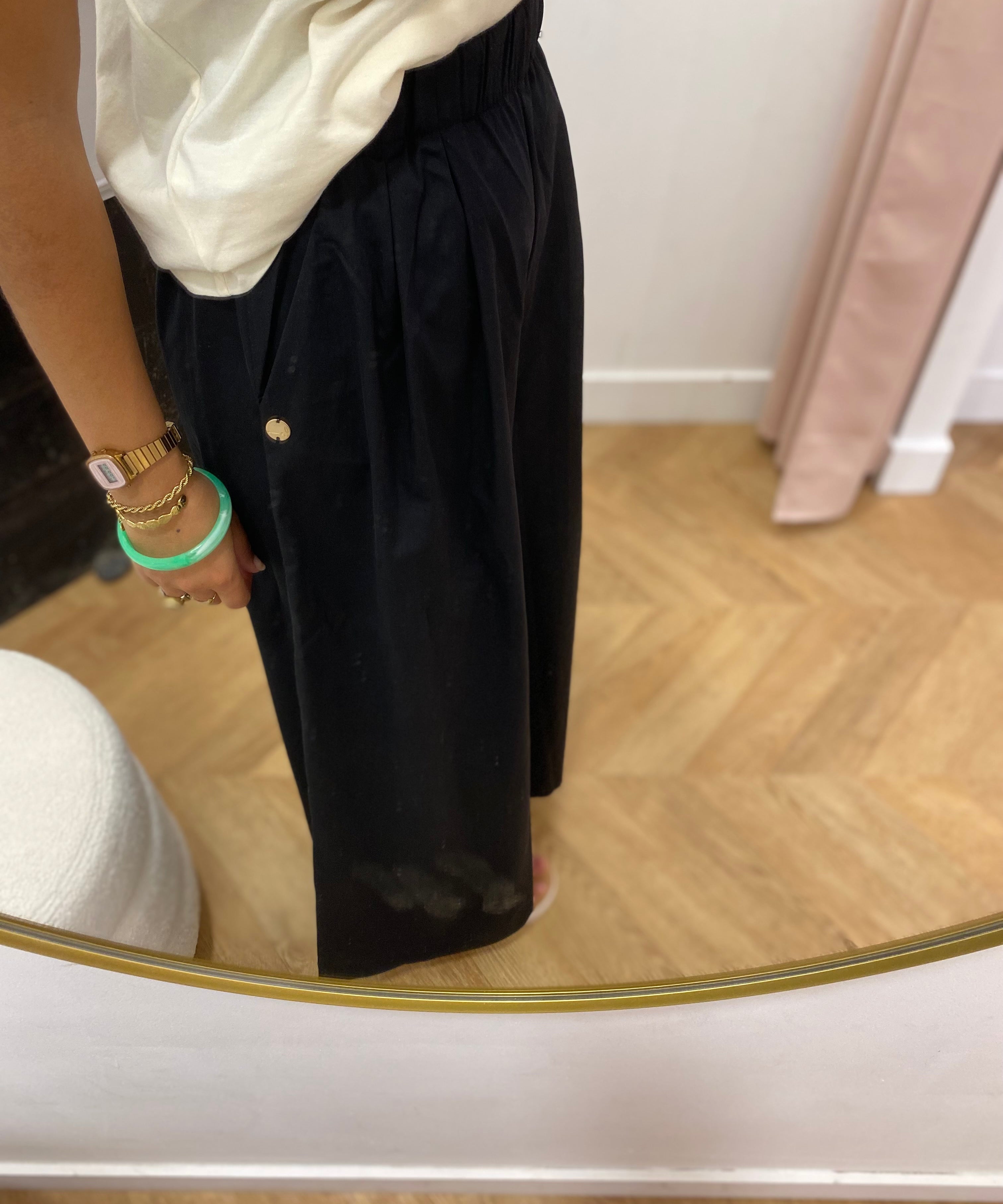 Pantalon jupe culotte fluide - Noir - Lola Espeleta