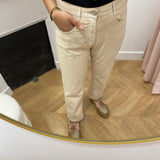 Pantalon en velours coupe droite - Beige - LOLA ESPELETA