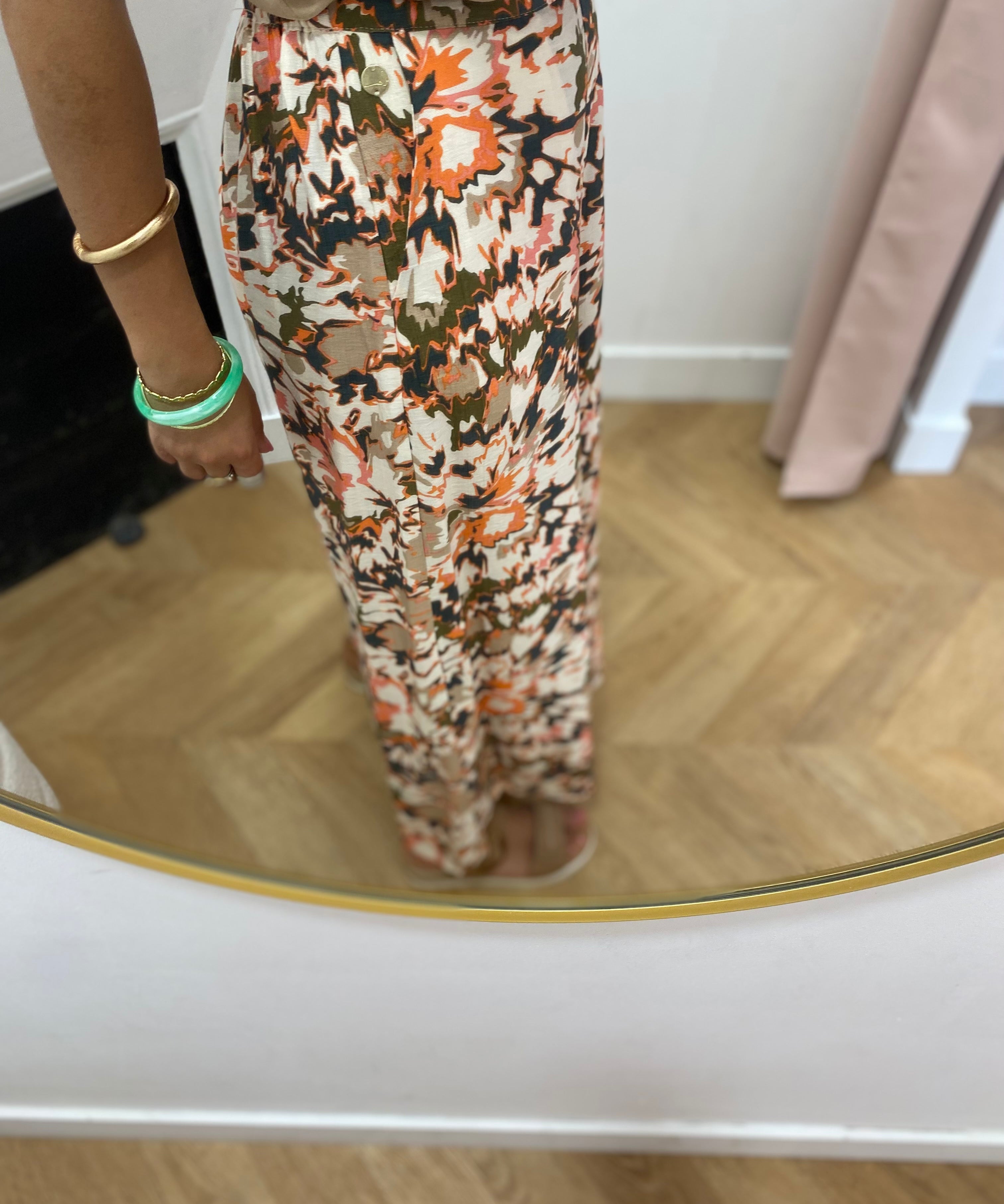 Pantalon fluide imprimé Oxygene - Multicolore - LOLA ESPELETA