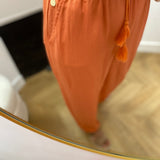 Pantalon fluide ceinturé - Curcuma - LOLA ESPELETA