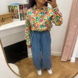 Pantalon fluide taille elastiquée effet denim - Bleach - LOLA ESPELETA