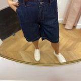 Short en jean long taille haute - Brut - Flower Market