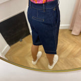 Short en jean long taille haute - Brut - Flower Market