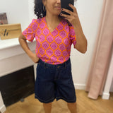 Short en jean long taille haute - Brut - Flower Market