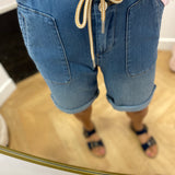 Short en denim Johanna - Stone - C'EST BEAU LA VIE !