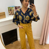 Pantalon large style cargo Safari - Café - C'EST BEAU LA VIE !