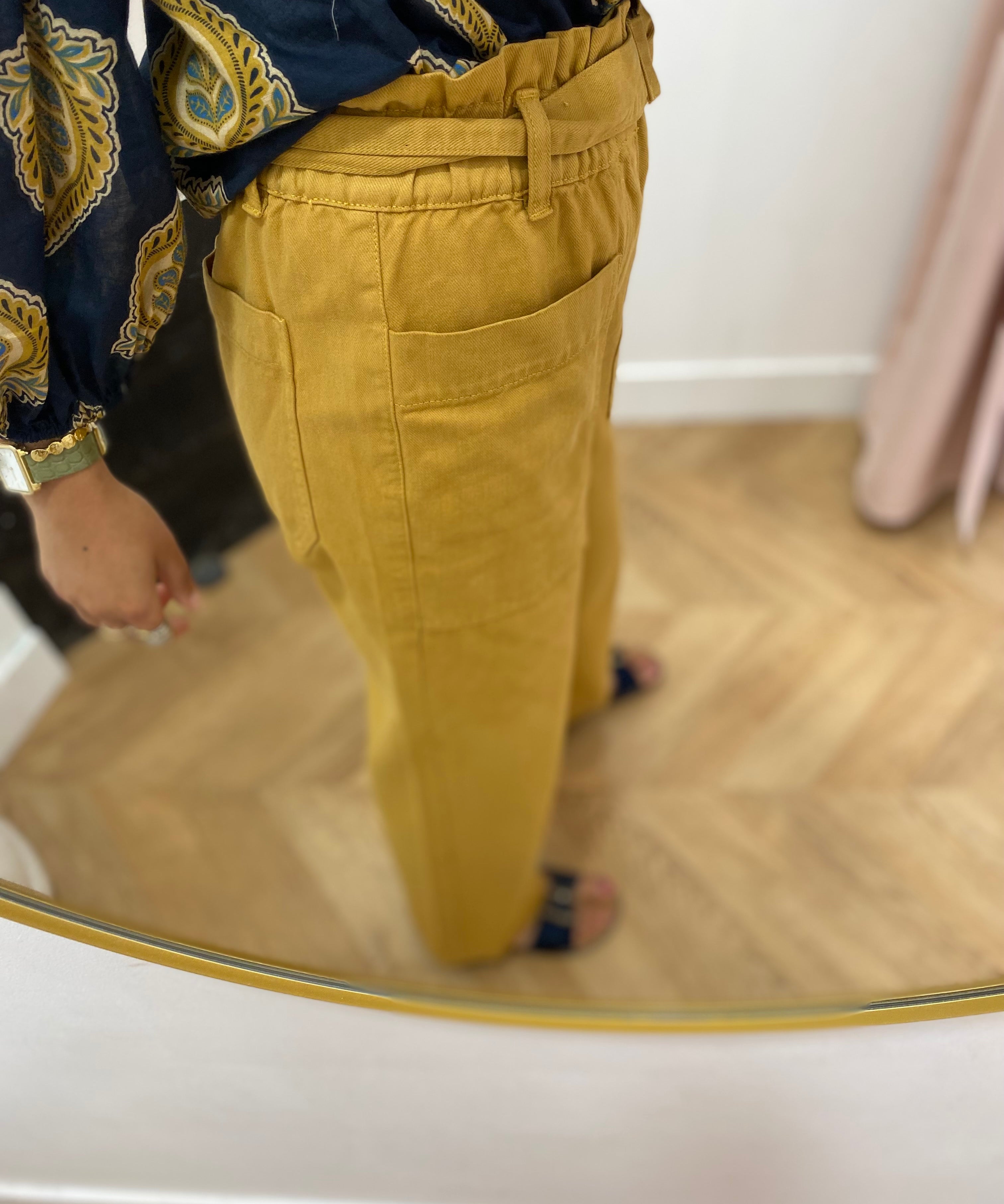 Pantalon large style cargo Safari - Café - C'EST BEAU LA VIE !