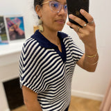 Pull manches courtes Abyss - Marine - LOLA ESPELETA