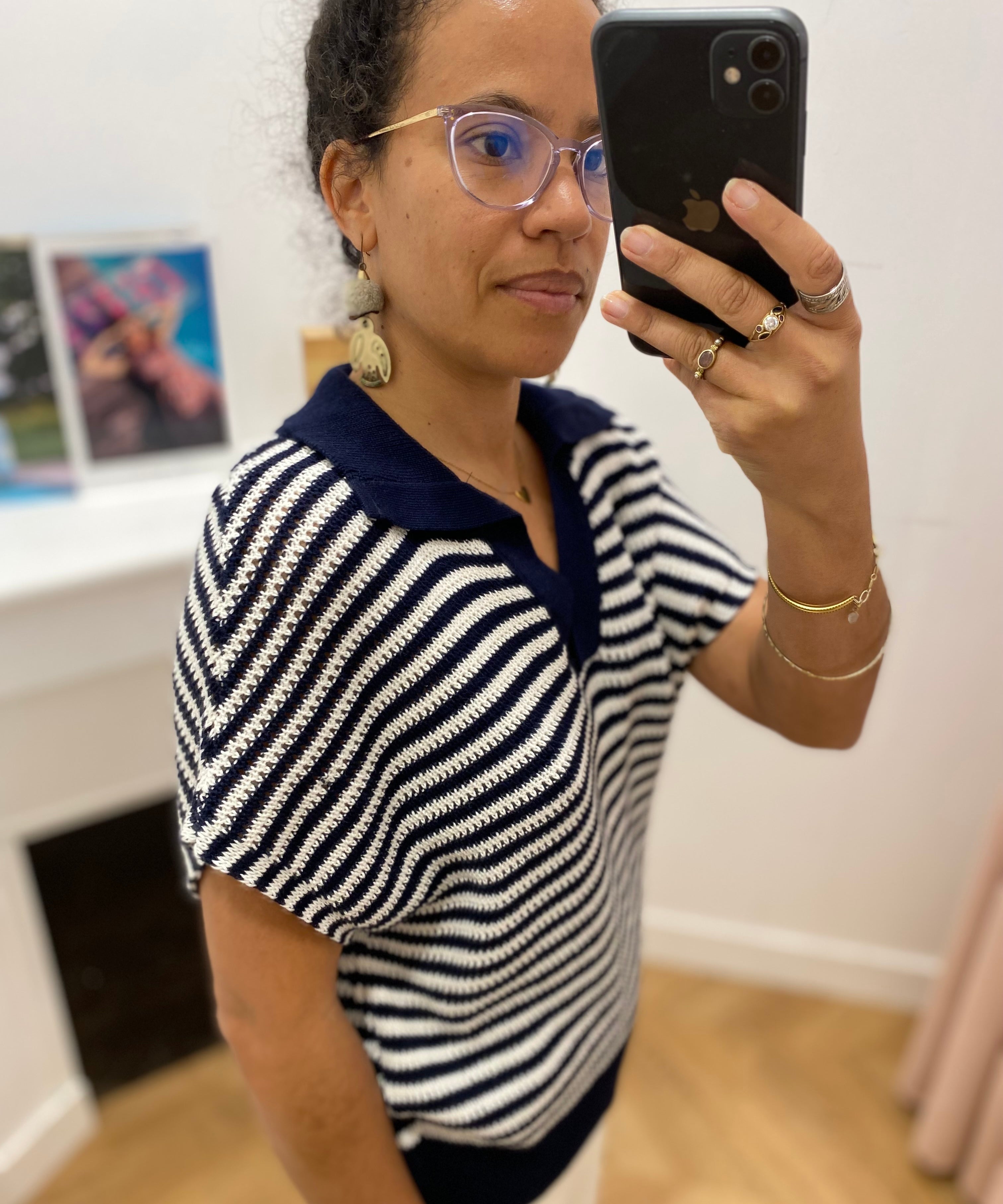 Pull manches courtes Abyss - Marine - LOLA ESPELETA