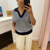 Pull manches courtes Abyss - Marine - LOLA ESPELETA