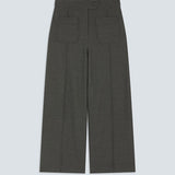Visuel à plat du pantalon large à poches plaquées gris carbone SUNCOO FEMME Jerry