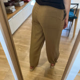 Pantalon cargo élégant en toile légère Ykaris - Ecorce camel - DES PETITS HAUTS