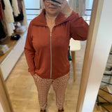 Pantalon chino imprimé en viscose Vildj - Argile - SUN VALLEY FEMME