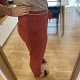 Pantalon droit en viscose effet lin Volgam - Argile - SUN VALLEY FEMME