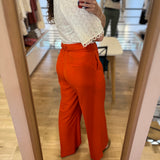 Pantalon fluide coupe évasée Nelsan - Tangerine tango - FABIENNE CHAPOT