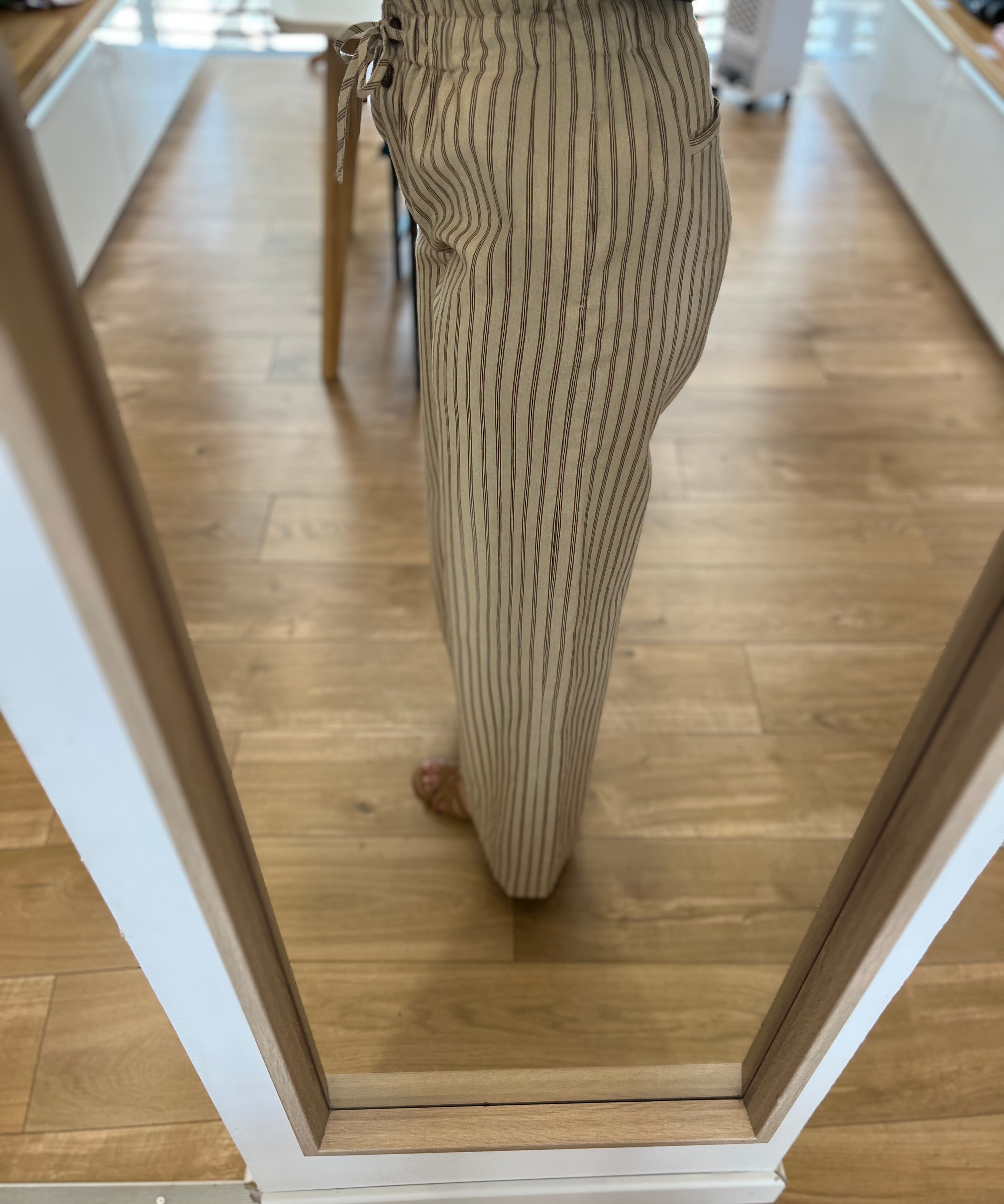 Pantalon fluide paperbag à rayures Valence - Milos - DES PETITS HAUTS