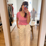 Pantalon large fleuri taille haute Tiffaine - Alizée - DES PETITS HAUTS