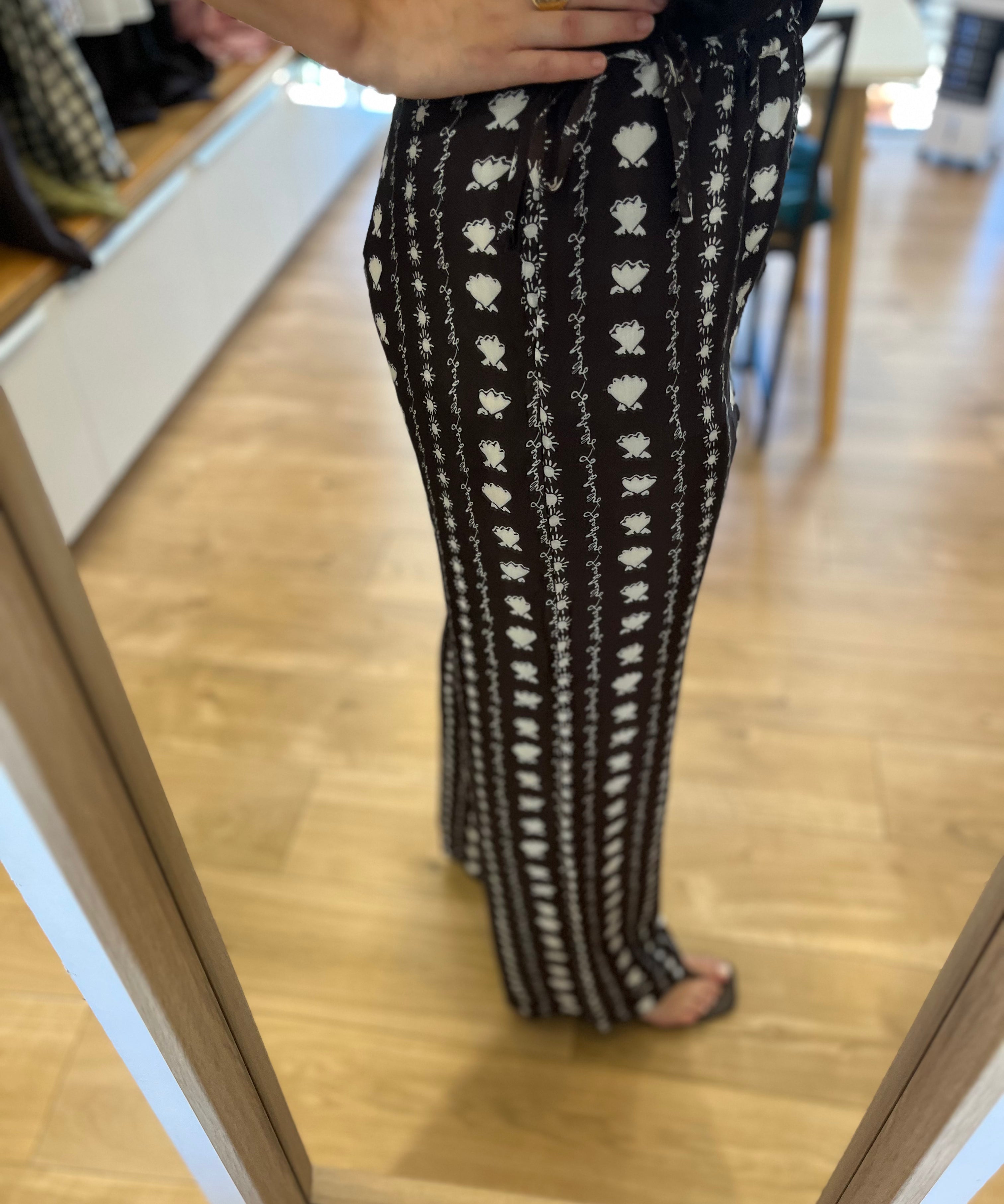 Pantalon large fluide imprimé Spinoza - Seashell - DES PETITS HAUTS