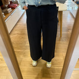 Pantalon large uni Just - Bleu marine - SUNCOO