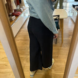 Pantalon large uni Just - Bleu marine - SUNCOO