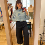 Pantalon large uni Just - Bleu marine - SUNCOO