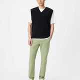 Pantalon chino slim en toile de coton pour homme M322003 - Vert moyen - IKKS MEN