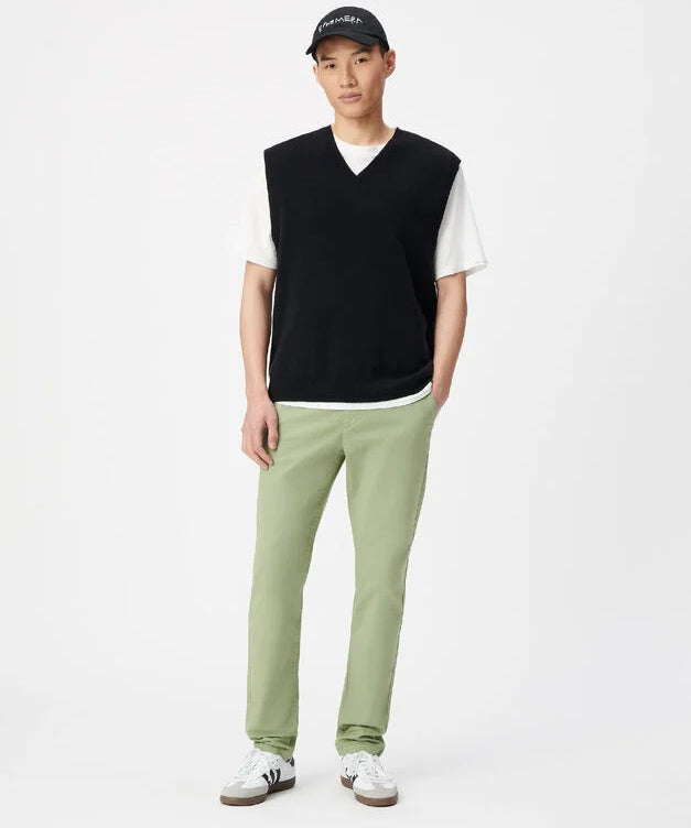 Pantalon chino slim en toile de coton pour homme M322003 - Vert moyen - IKKS MEN