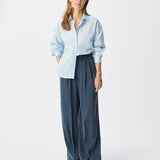 Pantalon de tailleur large plissée B322035 - Marine foncé - IKKS WOMEN