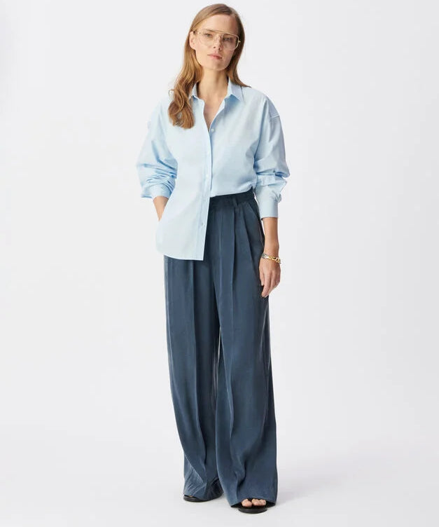 Pantalon de tailleur large plissée B322035 - Marine foncé - IKKS WOMEN