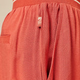 Pantalon droit en viscose effet lin Volgam - Argile - SUN VALLEY FEMME