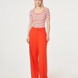 Pantalon fluide coupe évasée Nelsan - Tangerine tango - FABIENNE CHAPOT