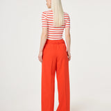 Pantalon fluide coupe évasée Nelsan - Tangerine tango - FABIENNE CHAPOT