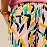 Pantalon fluide imprimé Virgyl - Rose - SUN VALLEY FEMME