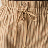 Pantalon fluide paperbag à rayures Valence - Milos - DES PETITS HAUTS