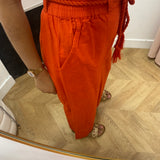 Pantalon hippie chic avec ceinture tressée - Coquelicot - C'EST BEAU LA VIE